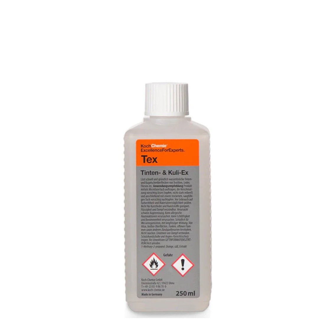 Koch Chemie Tinten & Kuli Ex Eliminador De Tinta, Boligrafo, Chicle Tex 250 ml