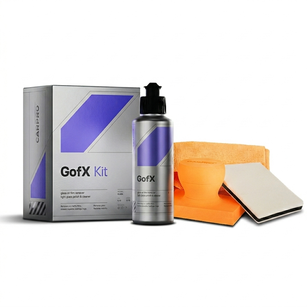 Pulidor de vidrios y eliminador de película de aceite CarPro GofX Kit- M&R Car Detailing