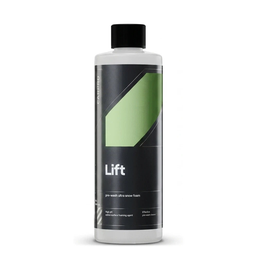 CarPro Lift espuma de nieve prelavado alcalino para detailing automotriz 500 ml