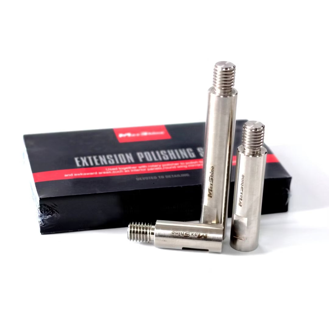 Kit de 3 extensiones de acero inoxidable MaxShine para pulidora rotativa 5/8 - M&R Car Detailing